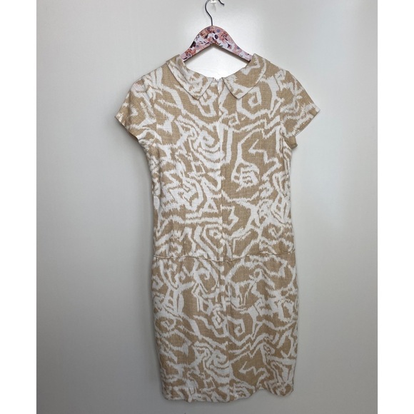 PENDLETON Tan & Ivory Drop Waist Sheath Dress! 4 - Picture 8 of 9